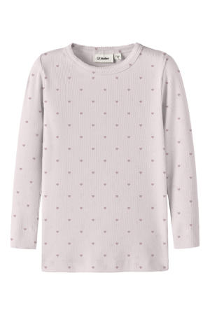 aansluitend longsleeve met print - lila
