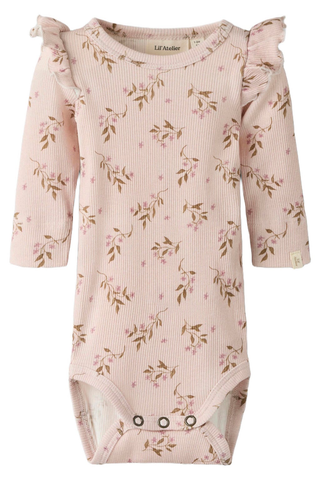 LIL' ATELIER BABY romper met ruches en print - lila