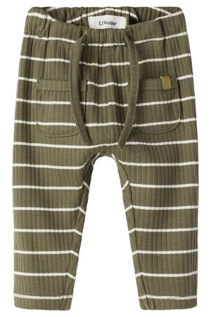 regular gestreepte babybroek groen