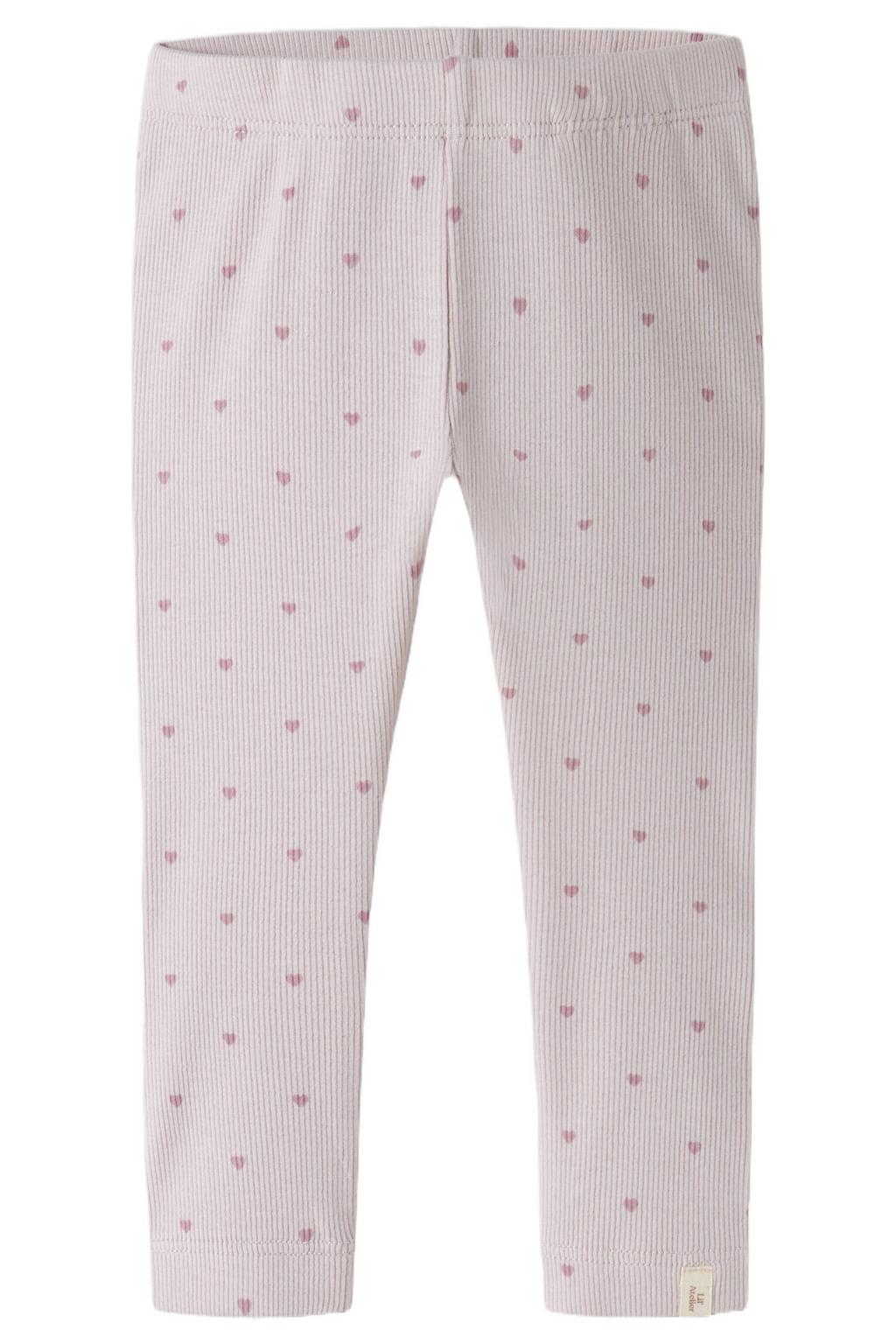 Lilakleurige meisjes LIL' ATELIER BABY regular fit legging van stretchkatoen met elastische tailleband