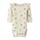 LIL' ATELIER BABY romper met ruches en print - ecru/roze
