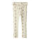 LIL' ATELIER MINI slim regular waist legging met textuur ecru/paars