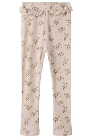 slim fit legging met textuur roze