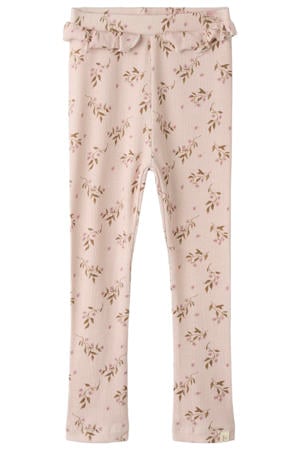 slim fit legging met textuur roze