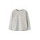 LIL' ATELIER MINI gestreepte longsleeve ecru/lichtblauw