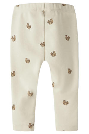 babybroek met print - ecru/bruin