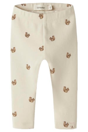 babybroek met print - ecru/bruin