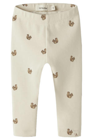 babybroek met print - ecru/bruin