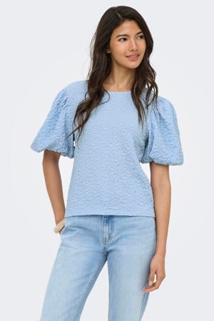 top broderie blauw