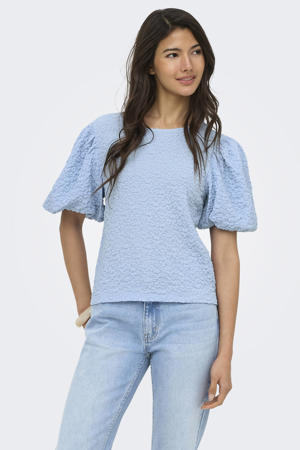 top broderie blauw
