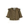 LIL' ATELIER BABY katoenen gebreid vest met ruches - bruin