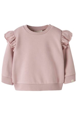 oversized sweater met ruches - oudroze