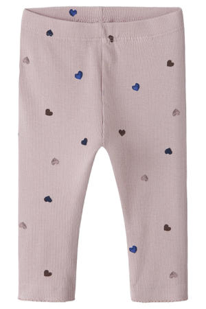regular legging met hartjes gebreid
