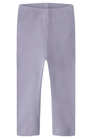 skinny regular waist babybroek rib gebreid