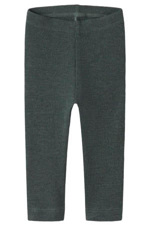 skinny regular waist babybroek rib gebreid