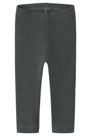skinny regular waist babybroek rib gebreid
