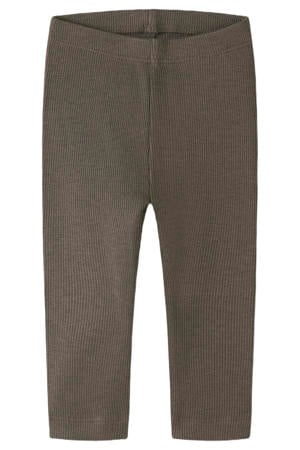 skinny regular waist babybroek rib gebreid