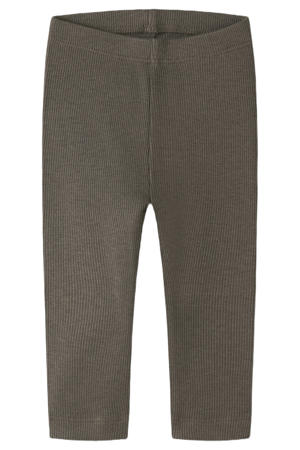skinny regular waist babybroek rib gebreid