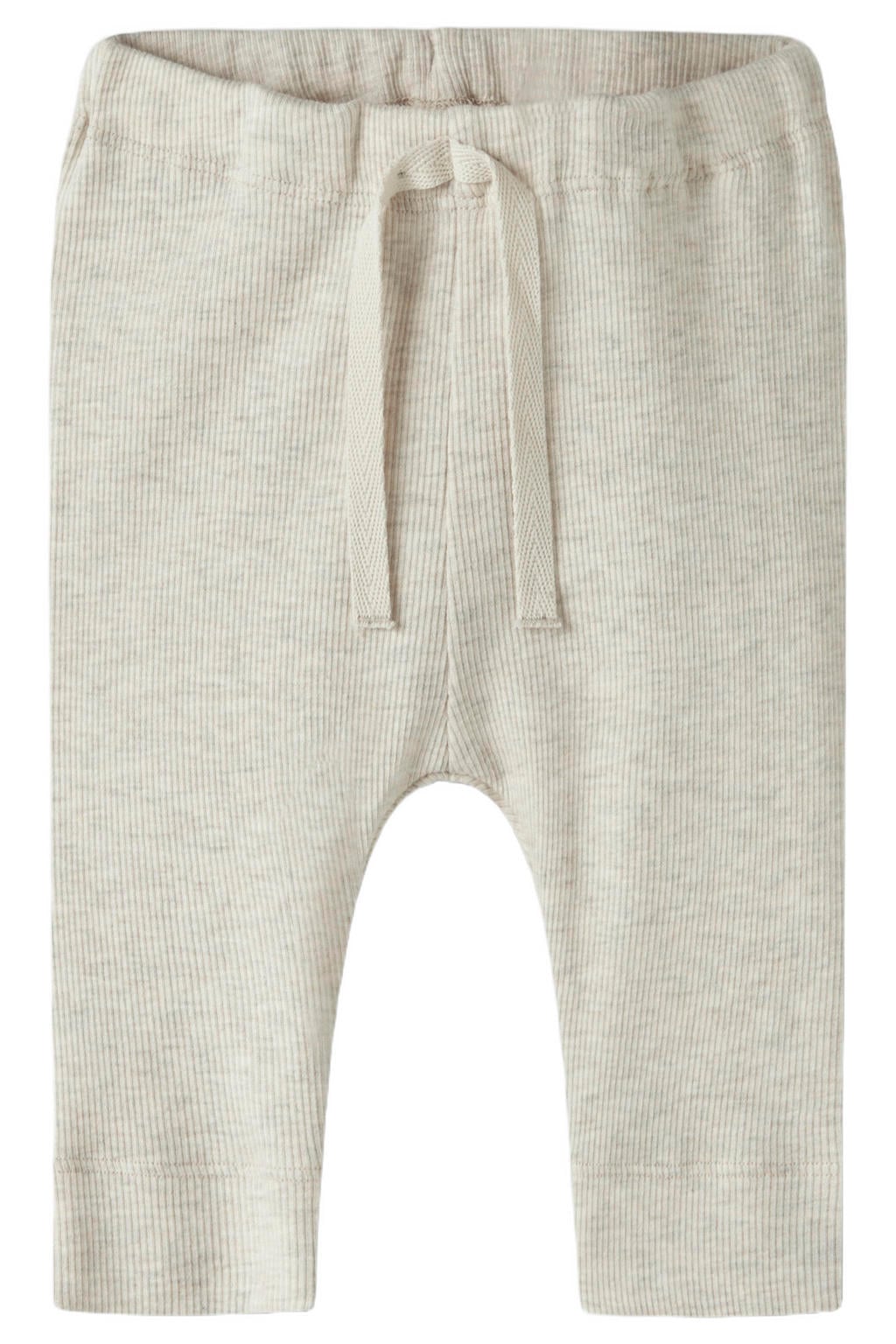 Beige jongens en meisjes NAME IT BABY van stretchkatoen met elastische tailleband en effen