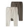 NAME IT BABY katoenen babybroek - set van 2  beige