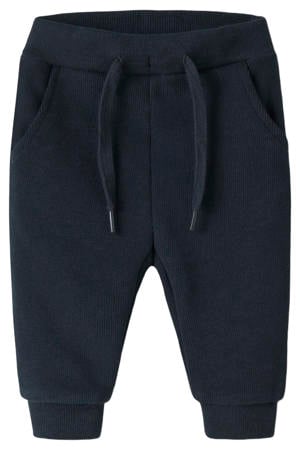 katoenen regular fit baby joggingbroek - donkerblauw