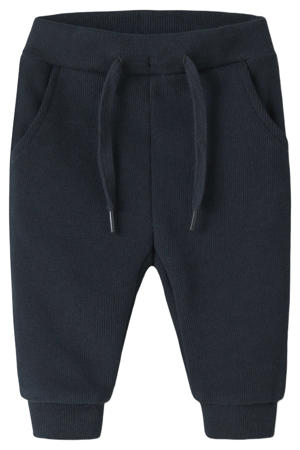 katoenen regular fit baby joggingbroek - donkerblauw