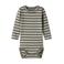 NAME IT BABY gestreepte romper - olijfgroen