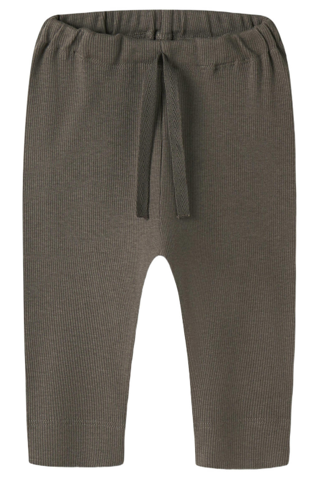 Bruine jongens en meisjes NAME IT BABY van stretchkatoen met elastische tailleband en effen