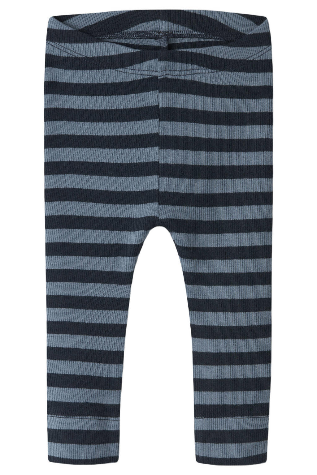 Donkerblauwe jongens en meisjes NAME IT BABY gestreepte legging van stretchkatoen met elastische tailleband
