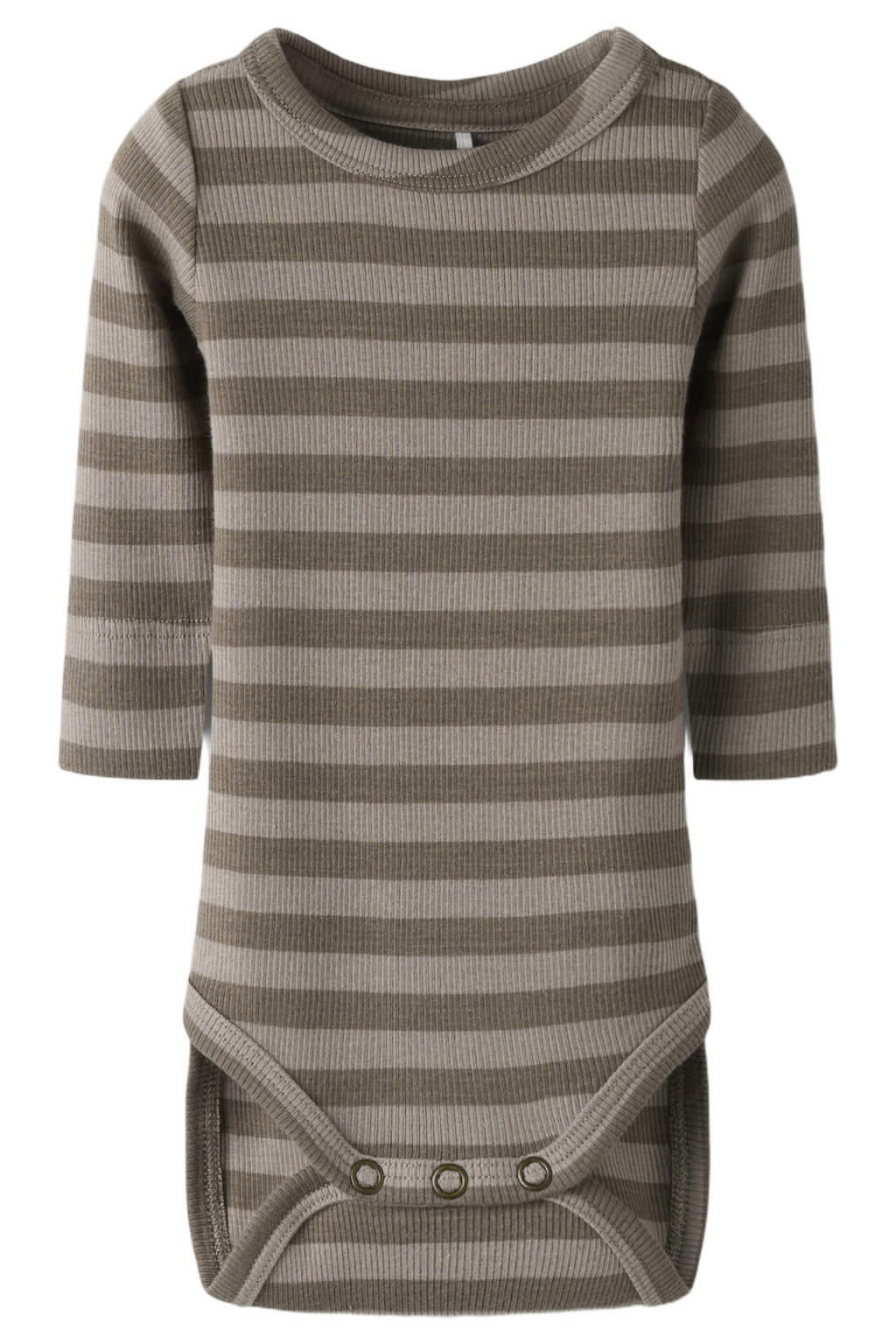 NAME IT BABY modal gestreepte romper - bruin