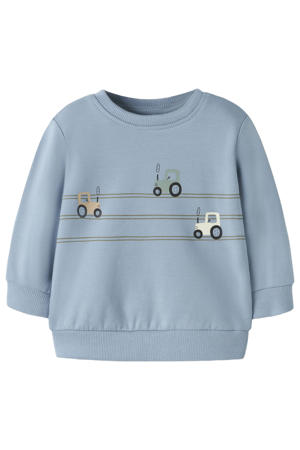sweater met print - lichtblauw