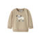NAME IT BABY rechtvallende sweater met print - beige
