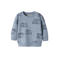 NAME IT BABY rechtvallende sweater met print - blauw
