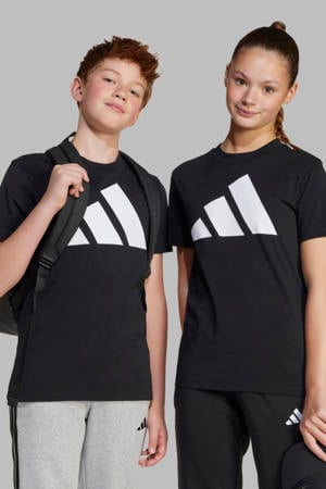 T-shirt zwart/wit
