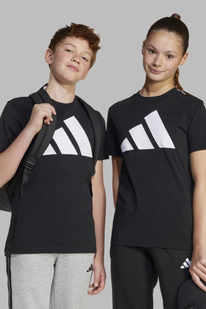 T-shirt zwart/wit
