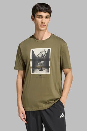 T-shirt olijfgroen