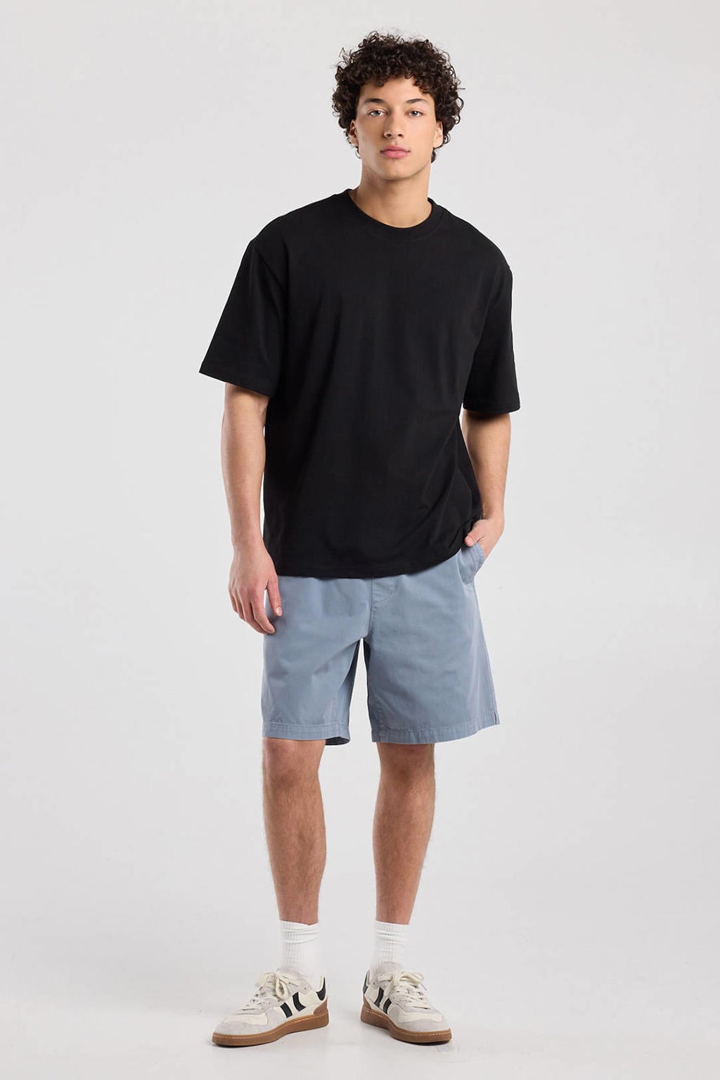 America Today relaxed fit casual short - gewassen blauw