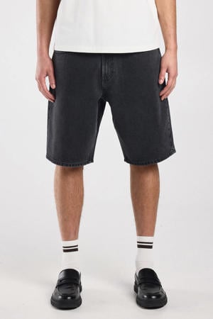 Nate denim relaxed short zwart