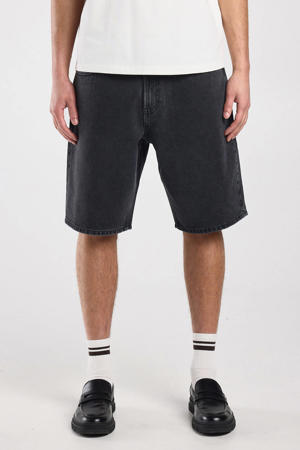 Nate denim relaxed short zwart