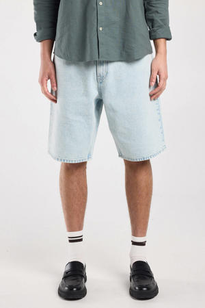 Nate denim relaxed short lichtblauw