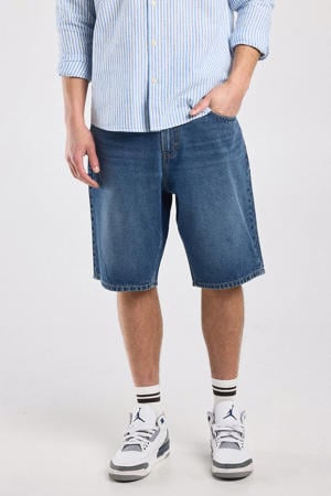 Nate denim relaxed short blauw