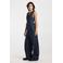 America Today gestreepte top dark blue denim
