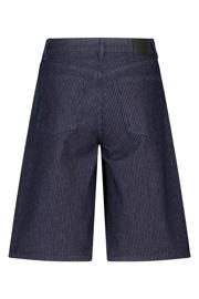 thumbnail: America Today wide leg high waist gestreepte short dark blue denim