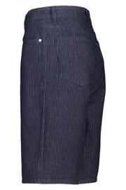 thumbnail: America Today wide leg high waist gestreepte short dark blue denim