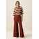 Sissy-Boy high waist wide leg jeans donkerrood