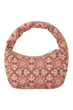 katoenen gebloemde tas - roze