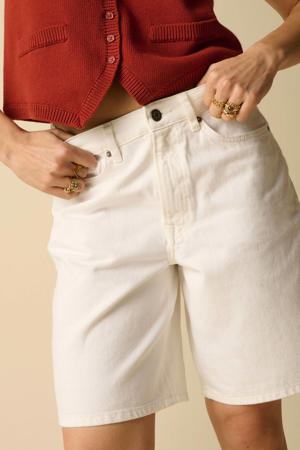 regular high waist broek ecru