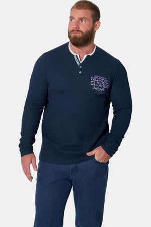 +FIT Collectie longsleeve AKKA donkerblauw