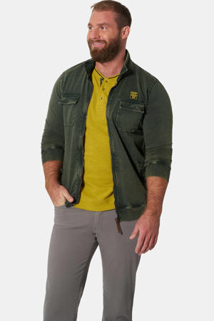 +FIT Collectie sweatvest BLANKUR olijfgroen