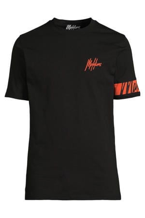 regular T-shirt zwart